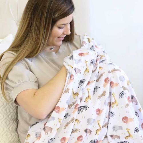 Safari Party Oversized Swaddle Blanket