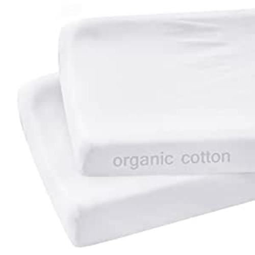 Amazon.com: Changing Pad Cover Organic Cotton, Diaper Changing Table Pad Covers 2 Pack, Jersey Knit Super Soft & Stretchy Cradle Sheets for Baby Boys Girls, 32" x 16" x 4", White : Everything Else