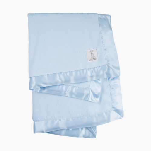 Little Giraffe Luxe Solid Blanket In a Box - Blue