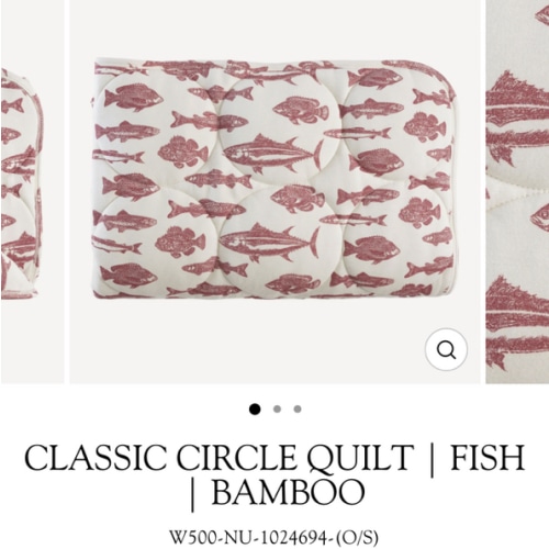 classic circle quilt | fish | bamboo