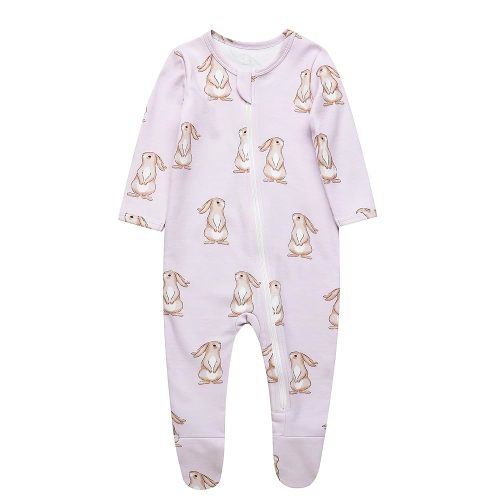 O2 BABY Baby Boys Girls Organic Cotton Zip-Front Sleeper Pajamas, Footed Sleep 'n Play