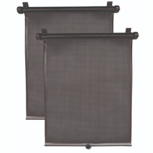 Lulyboo Baby Car Window Shades UV Blocking Retractable Roller Blinds - Black - 2pk
