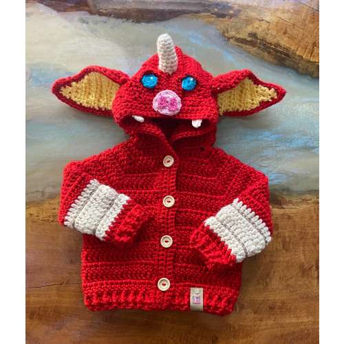 Bokoblin Sweater, Crochet Baby Sweater, Zelda Character, Baby Jacket, Personalized Baby Gift, Video Game Themed Sweater, Zelda Sweater