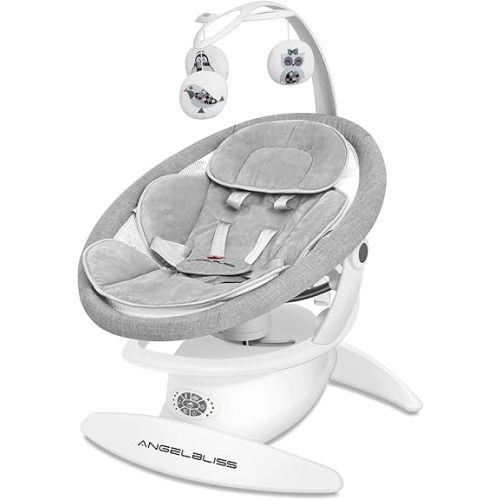 Baby Swing for Newborn Infant Toddler. Elevate Baby's Comfort & Joy-Ultimate 3-in-1 Rocker, Stationary Seat, Swing with Toys, Motion Detection, Bluetooth, and More