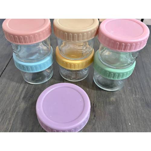 Glass baby food jars
