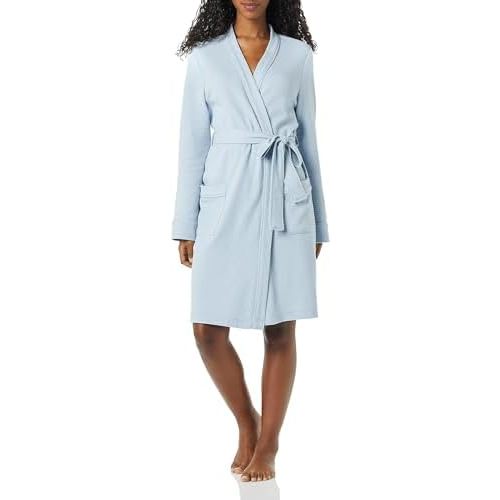 Amazon Essentials Women's Lightweight Waffle Mid-Length Robe (Available in Plus Size)