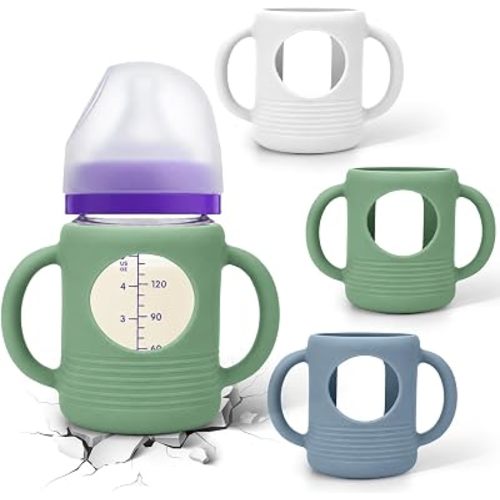 BUSOHA Silicone Sleeves for Lansinoh Glass Bottles - 5 Ounces