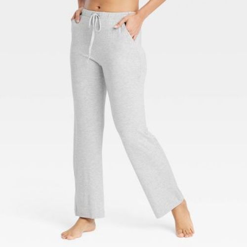 Women's Cloud Knit Pajama Pants - Auden™ Blue XXL: Modal-Spandex, Elastic Waist, Drawstring, Side Pocket