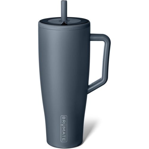 BrüMate Era 40 oz Tumbler with Handle and Straw | 100% Leakproof Insulated Tumbler with Lid and Straw | Made of Stainless Steel | Cup Holder Friendly Base | 40oz (Nightfall Blue)