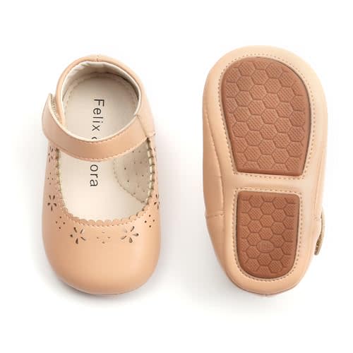 Felix & Flora Soft Sole Baby Shoes - Infant Baby Walking Shoes Moccasinss Rubber Sole Crib Shoes