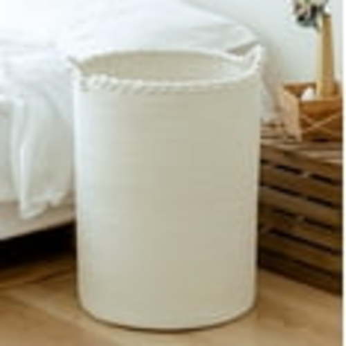 Mehoom Large Collapsible Laundry Basket, 80L Cotton Rope Laundry Hamper, Decorative Foldable Storage Bin for Clothes, Toys, Blankets, Room Organization