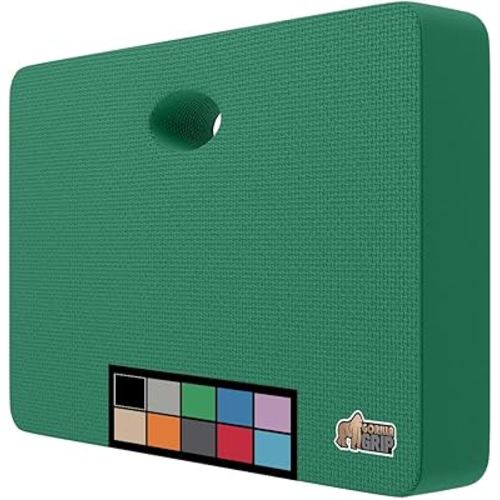 GORILLA GRIP Extra Thick Patent Pending Garden Kneeling Pad, Supportive Soft Foam Knee Cushioning for Gardening, Water Resistant Construction, Bathing Baby, Workout Supplies, Lightweight