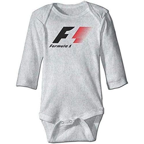 Fengziya Baby F1 Racing Formula 1 Baby Long Sleeve Bodysuit Gray