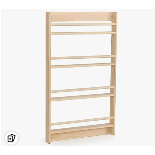 Handmade Montessori Kids 4 Tier Solid Wood Bookshelf Nursery | 3.6’’ D x 23.6’’ W x 48’’ H Wall Mounted Pine Tree Bookcase Rack Shelf Toy Storage Organiser (Nature, 3.6’’ D x 23.6’’ W x 48’’ H)