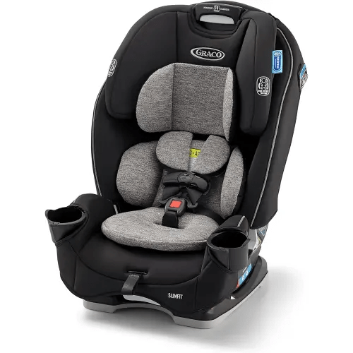Graco Slimfit 3-in-1 Convertible Car Seat, Ultra-Space-Saving Design, Jarret, Suitable for Rear and Forward-Facing, Highback Booster Seat with 10-Position Headrest
