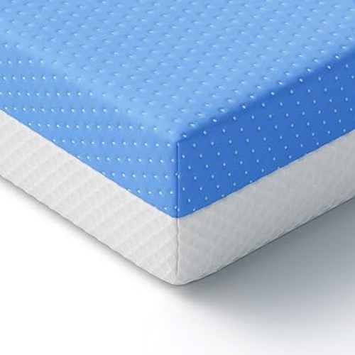 Extra Thick 5” Dual-Sided Crib Mattress – Soft & Comfortable Gel Memory Foam, Breathable & Cooling Hypoallergenic Removable Cover, Fits Standard Cribs – Infant & Toddler Mattress,52x27.5x5