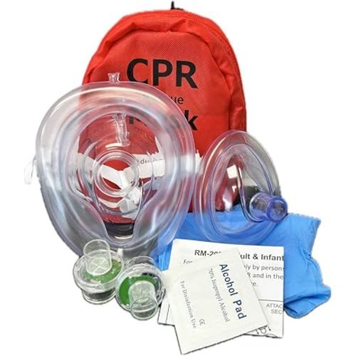 Adult & Infant CPR Mask Combo Kit with 2 Valves, MCR Medical