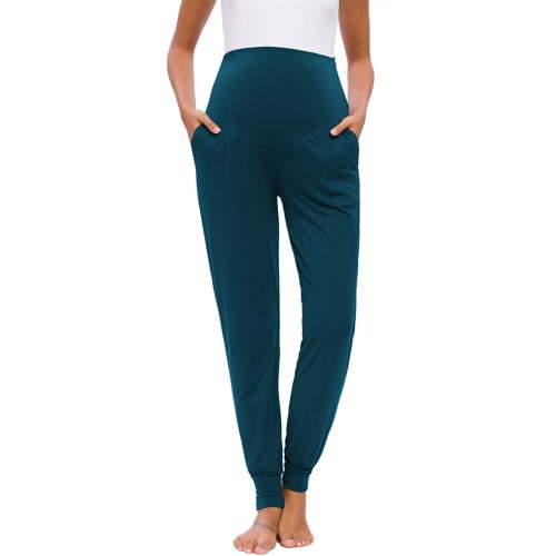 Awdenio Women's Maternity Jeans Pants Solid Color Casual Pants Stretchy Comfortable Lounge Pants