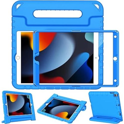 LTROP Kids Case for iPad 9th/ 8th/ 7th Generation (2021/2020/ 2019), iPad 10.2 Case for Kids, Shockproof Handle Stand Case for iPad 9/8/ 7 Gen 10.2 Inch - Blue