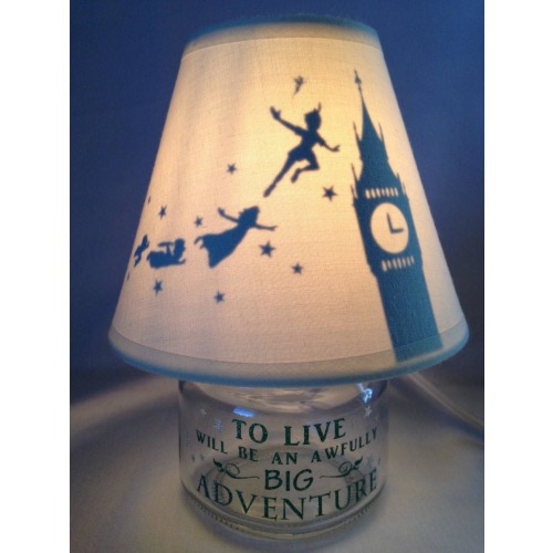 Mini mason jar night light - Peter Pan influenced