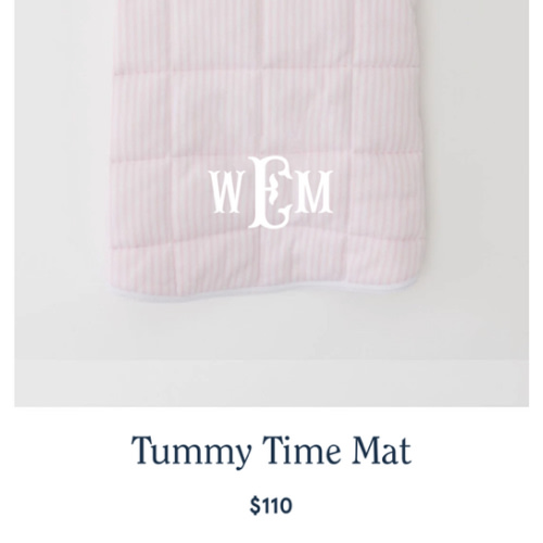 Weezie Tummy Time Mat - Pink Stripe