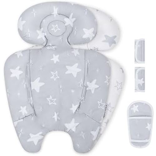 Mamaroo Infant Insert Compatible with 4moms Mamaroo & RockaRoo Swing, Mamaroo Newborn Insert with Enlarged Head & Body Support Cushion, Reversible Design, Breathable Soft Fabric with Stars