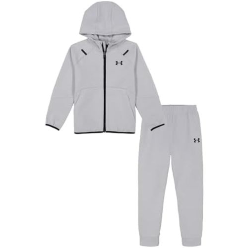 Under Armour boys Long Sleeve Logo Hoodie & Joggers Set