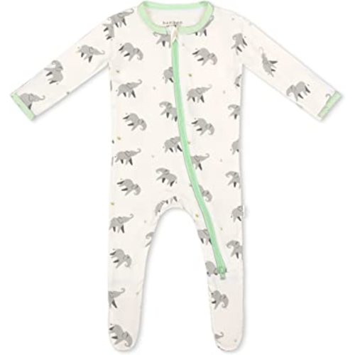 Soft Baby Bamboo Viscose Footie Pajamas, Zipper Closure, 0-24 Months