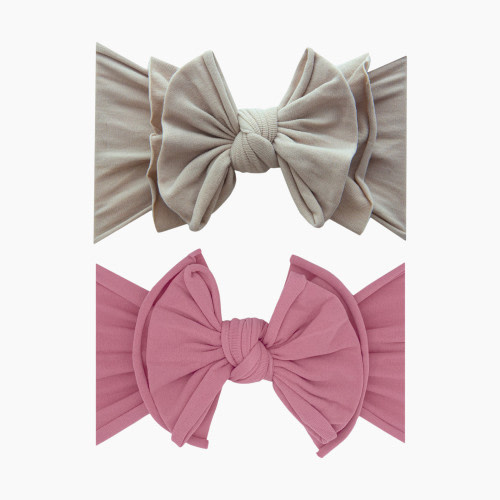 Baby Bling FAB-BOW-LOUS Set (2 pack) - Mushroom And Mauve