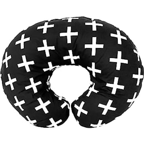 Mila Millie Premium Quality Nursing Pillow Cover Nordic Swiss White Cross Unisex Design Slipcover - 100% Cotton Hypoallergenic - Great for Breastfeeding Mothers - Fits Boppy Pillow