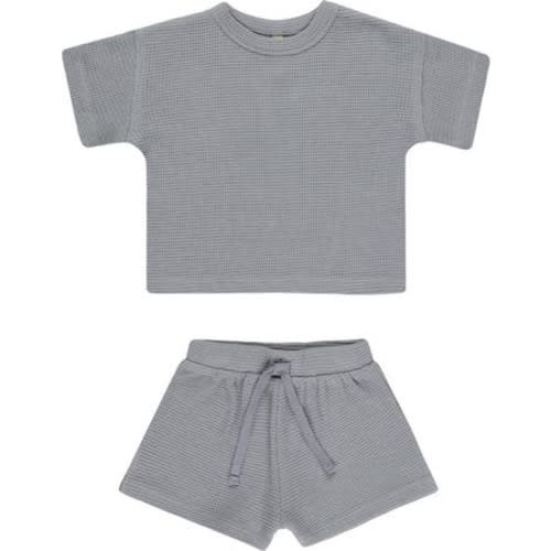 Waffle Knit Organic Cotton T-Shirt & Shorts Set, 6-12M
