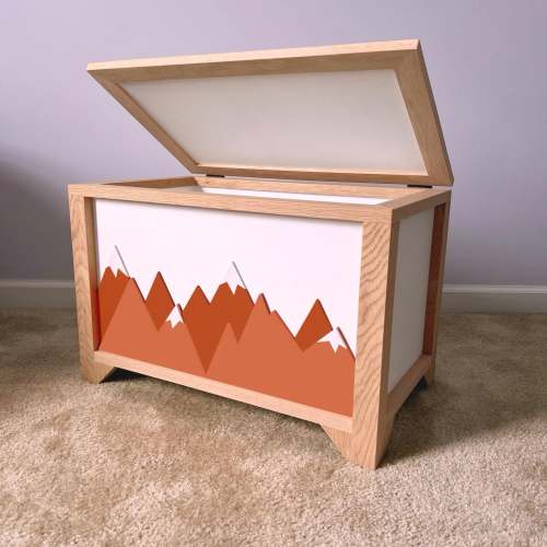 Mountain Personalized Toy Box – Stone & Branch Home Co
