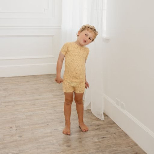 Copper Pearl Printed 2-Piece Short Sleeve Pajamas - Vance, 18 Months