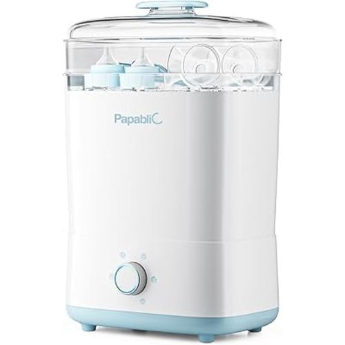 Papablic Baby Bottle Sterilizer and Dryer Pro, Esterilizador De Biberones, Electric Steam Sterilizer for Baby Bottles, Pacifiers, and Pump Parts, Large Capacity 10 Bottles