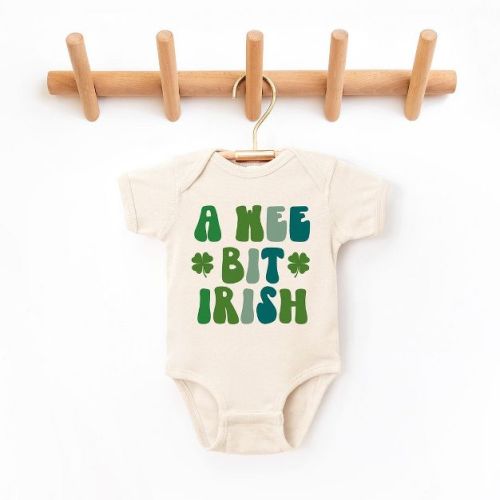 The Juniper Shop A Wee Bit Irish Baby Bodysuit - Newborn - Natural