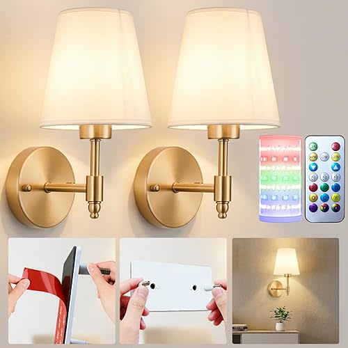 Nekhung Battery Operated Wall Sconces Set of Two