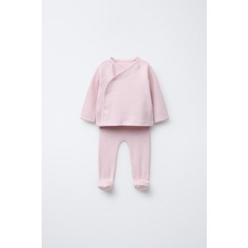 TEXTURED SWEATER AND LEGGINGS SET - Pink | ZARA United States