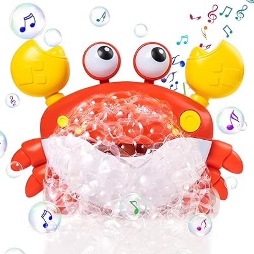ZHENDUO Bubble Crab Bath Toys, Automatic Bubble Maker Baby Bath Toys for Toddlers, Bubble Bathtub Toys with Music, Bubble Machine Toddlers Bath Toys for Kids