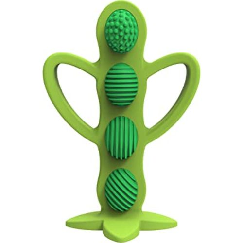 Dr. Brown's Peapod Teether and Training Toothbrush, Soft and Safe for Baby Gums and First Teeth, BPA Free, 100% Silicone, 3m+