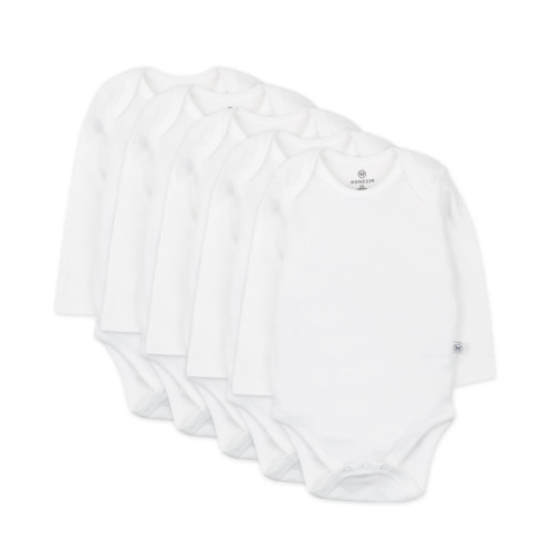 5-Pack Organic Cotton Long Sleeve Bodysuits | Honest Baby Clothing
