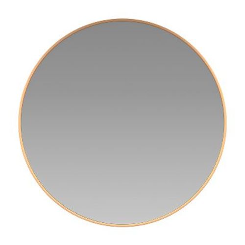 Merrick Lane 30" Round Accent Mirror Round Gold Metal Framed Wall Mount Mirror For Bathroom, Vanity, Entryway, Dining Room, & Living Room