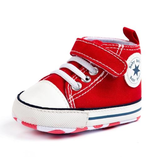 Unisex Baby Girls Boys Canvas High-top Shoes, Newborn Infant Anti-Slip Soft Sole Frist Walking Breathable Sneakers