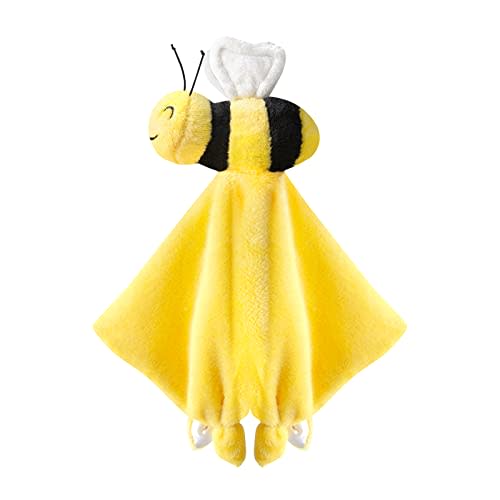 Pro Goleem Bee Loveys for Babies Soft Security Blanket Baby Snuggle Toy Stuffed Animal Blanket Unisex Lovie Baby Gifts for Infant and Toddler Yellow 12 Inch