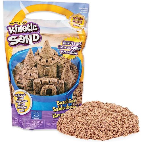 Kinetic Sand, 3.25lbs Beach Sand in Resealable Bag, Moldable Play Sand Sensory Toys, Christmas Gifts for Kids Ages 3+