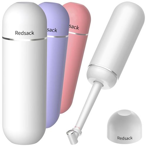 Portable Bidet for Travel,Women Men Personal Bidet,Camping Manual Squeeze Sprayer,Water Storage Carry Leak-Proof Handheld High Pressure Bidet,Postpartum Care Peri Bottle for Feminine Hygiene(White)