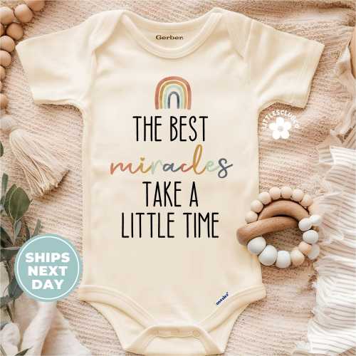 Rainbow Baby Onesie®, IVF Rainbow Baby Bodysuit, IVF Baby, Rainbow Baby, Infertility Onesie®, New Mom Gift LC-ABPOI14