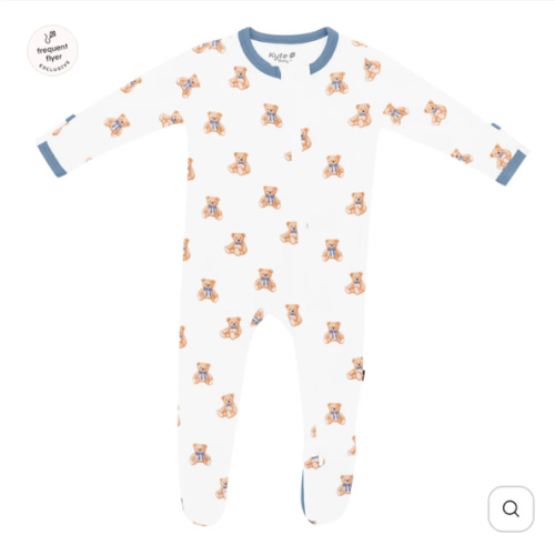 Zippered Footie in Teddy Bear