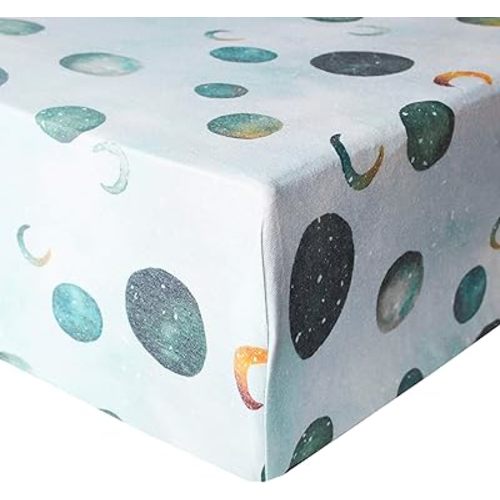 Premium Fitted Knit Crib Sheet/Toddler Sheet Lunar by Copper Pearl