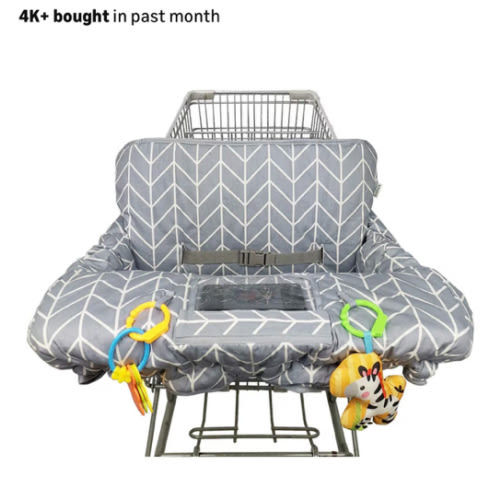 Shopping Cart Cover for Baby ICOPUCA Cotton High Chair Cover, Reversible, Machine Washable for Infant, Toddler, Boy or Girl (Grey Arrow Print)