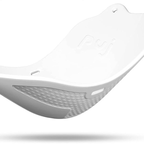 Puj – Puj Flyte Compact Infant Bathtub, Baby Bathtub for Newborns and Infants, Stylish Baby Bath Essentials for Home and Travel, 23.5 x 10.51 x 1.5 inches, White